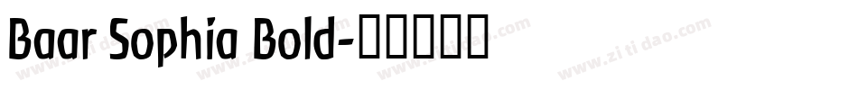 Baar Sophia Bold字体转换